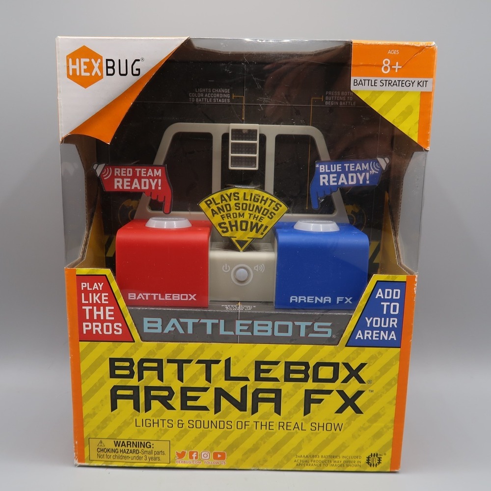 HEXBUG Battlebots Battlebox Arena FX Lights & Sounds Blue Red 4136395 New